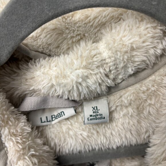 Womens LL Bean Fleece Zip Up Sz XL - Picture 3 of 3